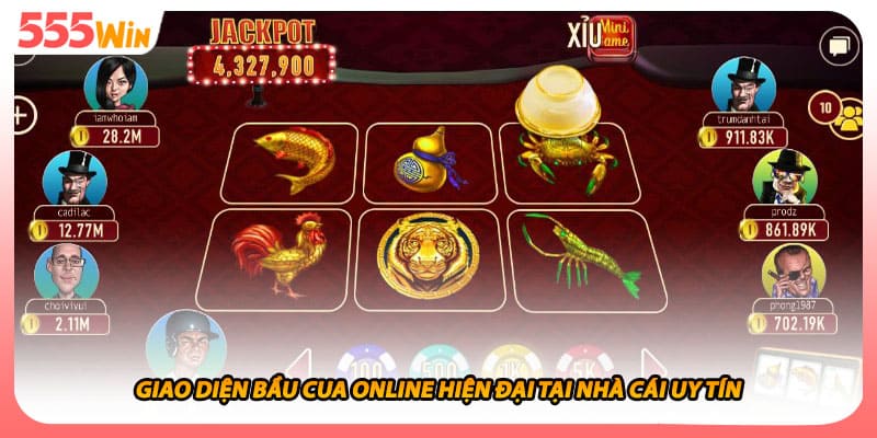 Giao diện bầu cua online hiện đại tại nhà cái uy tín