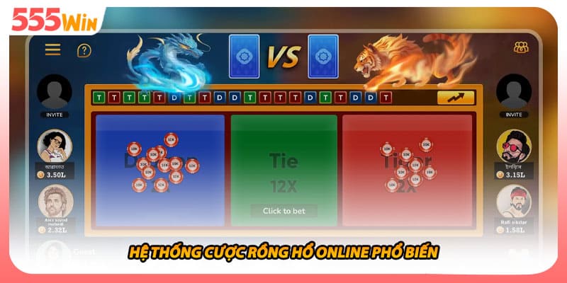 Hệ thống cược rồng hổ online phổ biến