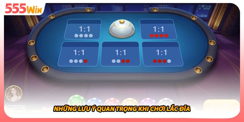 Những lưu ý quan trọng khi chơi lắc đĩa